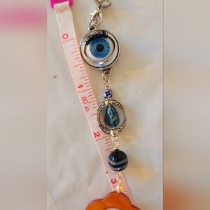 Evil eye gemstone protection Amulet dangle